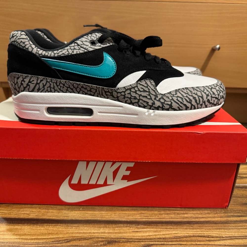 Nike Air Max1 Atmos Sneakers with Teal and Black Accents